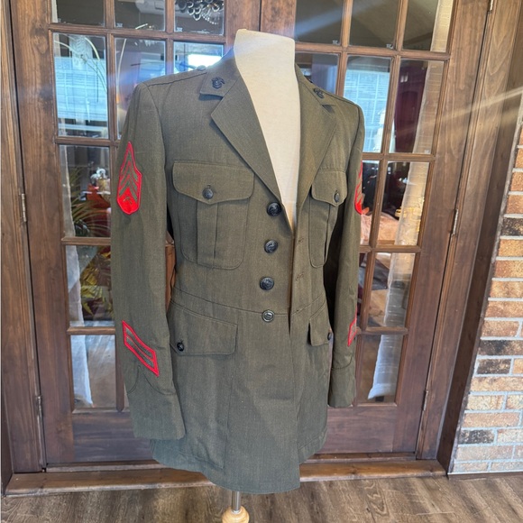 USMC Vintage Vietnam Era Marine Corps Green Dress Uniform Jacket - Picture 10 of 10